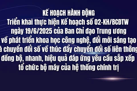 Ban hành Sổ tay hướng dẫn triển khai Kế hoạch số 02 về thúc đẩy chuyển đổi số liên thông, đồng bộ
