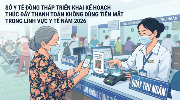 Sở Y tế Đồng Tháp triển khai kế hoạch thúc đẩy thanh toán không dùng tiền mặt trong lĩnh vực y tế năm 2026